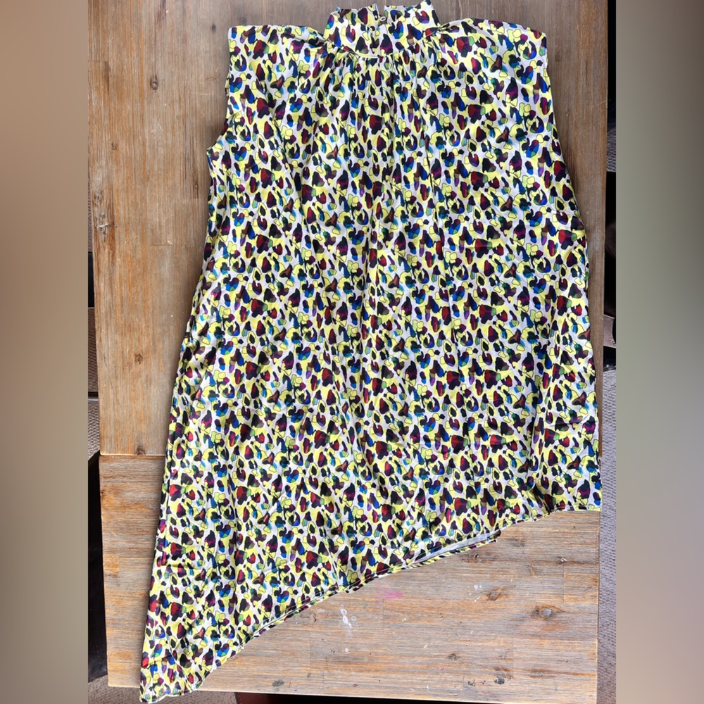 Asymmetrical Leopard Print Dress - Picture 1 of 5